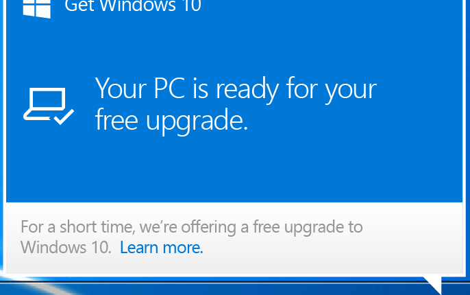  Windows 10 Yükseltme Bildirimini Kapatma
